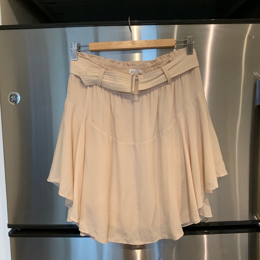 A.L.C. Belted Mini Skirt with Pockets